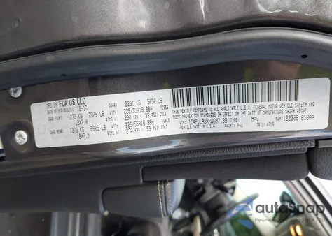 2017 Jeep Cherokee Altitude Fwd из США, поврежденный, VIN 1C4PJLABXHW607139